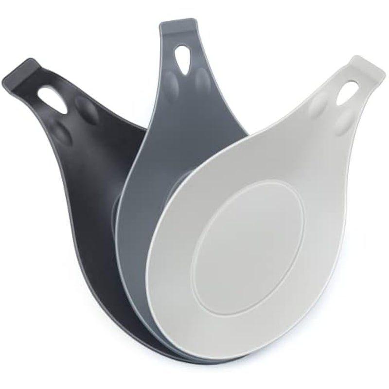 Spoon Rest for Stove Top, 3 Pack Large Silicone Spoon Holder for Kitchen Counter,Coffee Spoon Rest,Heat Resistant Cooking Spoon Holder Perfect Kitchen Gadgets for Kitchen Utensils Spatula,Tongs,Ladles - Image 1